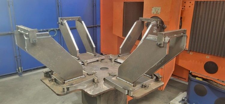 Weld support jig setup